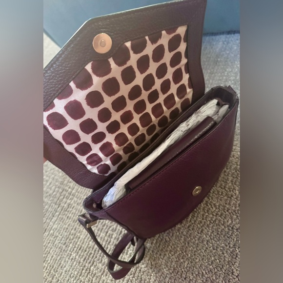 Kate Spade Spencer Court Lavinia Mahogany Leather Crossbody Bag - Picture 5 of 6